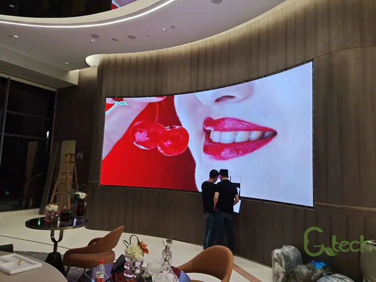 Muro de vídeo LED de un salón corporativo