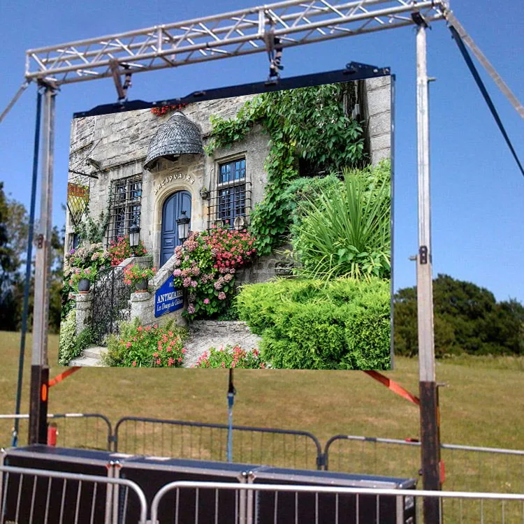 Pantalla LED de escenario de alquiler en un festival